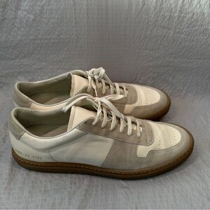 Common Projects B-Ball Sneakers Off White Beige Leather Suede Men's Size EU 44